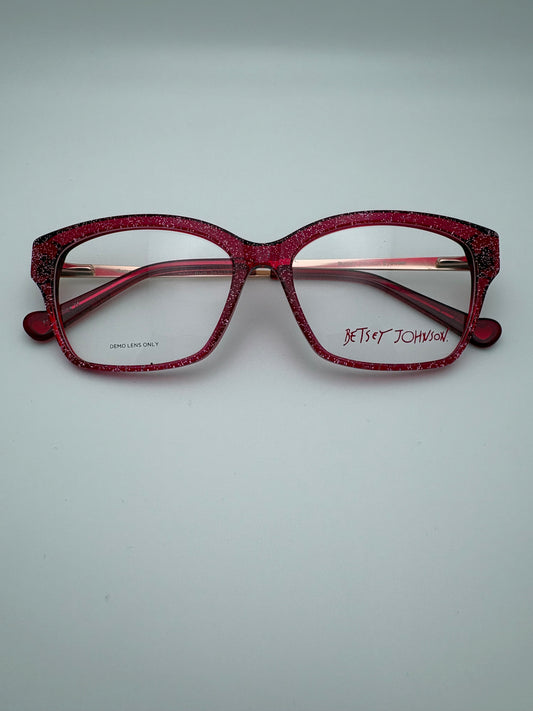 Betsey Johnson Glasses - Funfetti / Burgundy