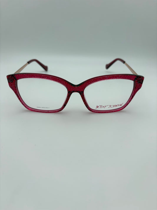 Betsey Johnson Glasses - Funfetti / Burgundy